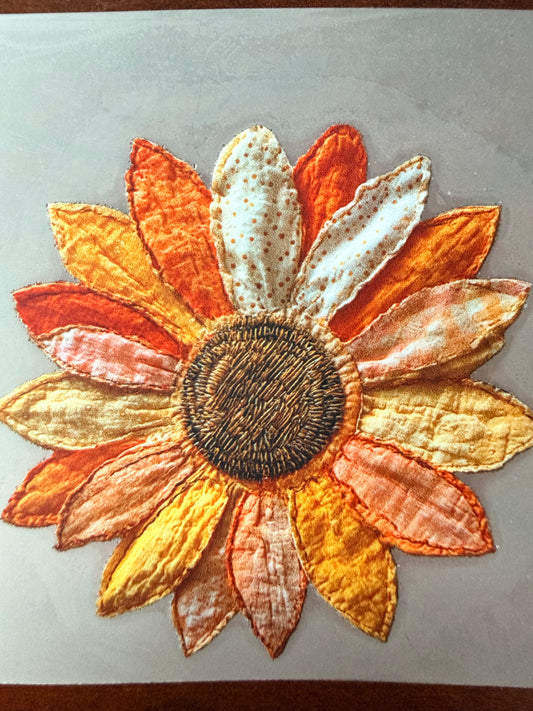 Quilted sunflower Hat DTF