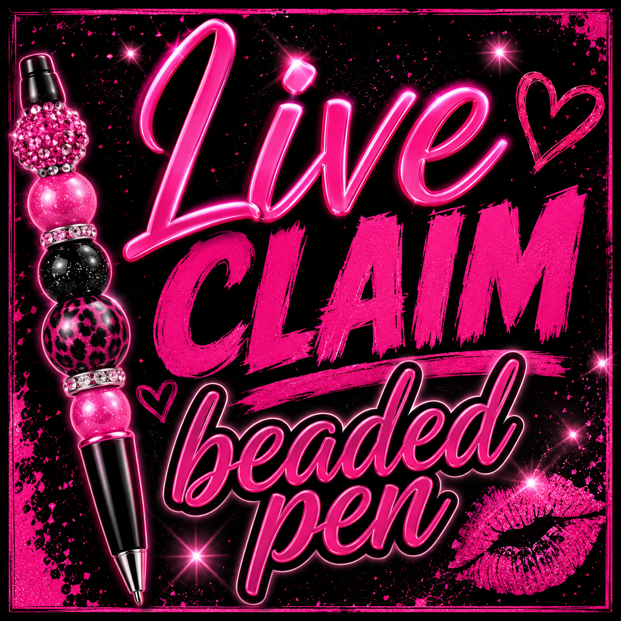 Live claim beaded pen
