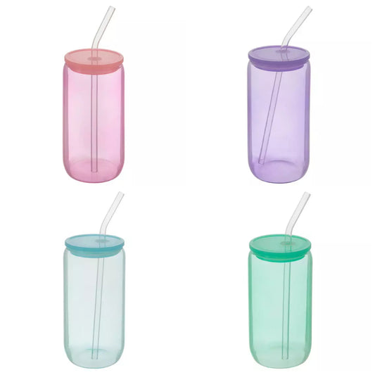 16oz Glass Colored Tumbler