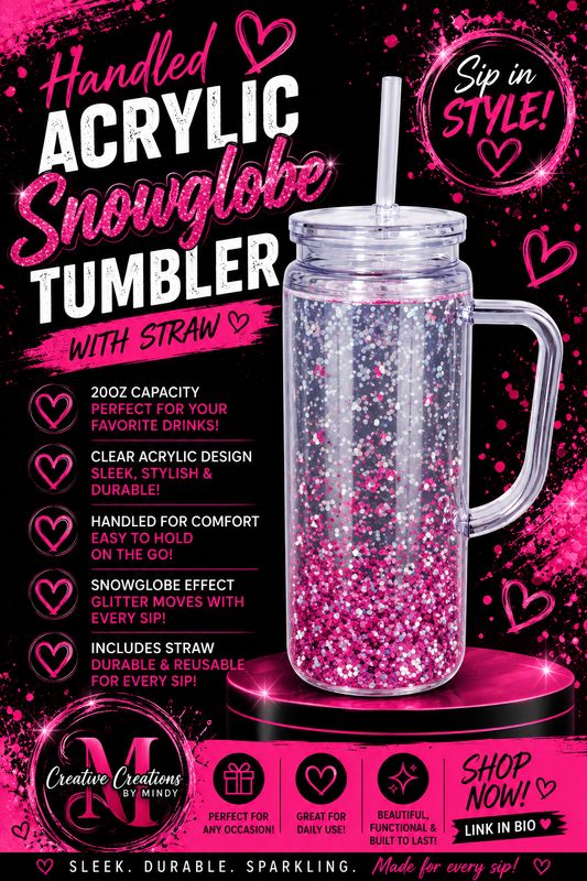 20oz Acrylic Handled Snowglobe