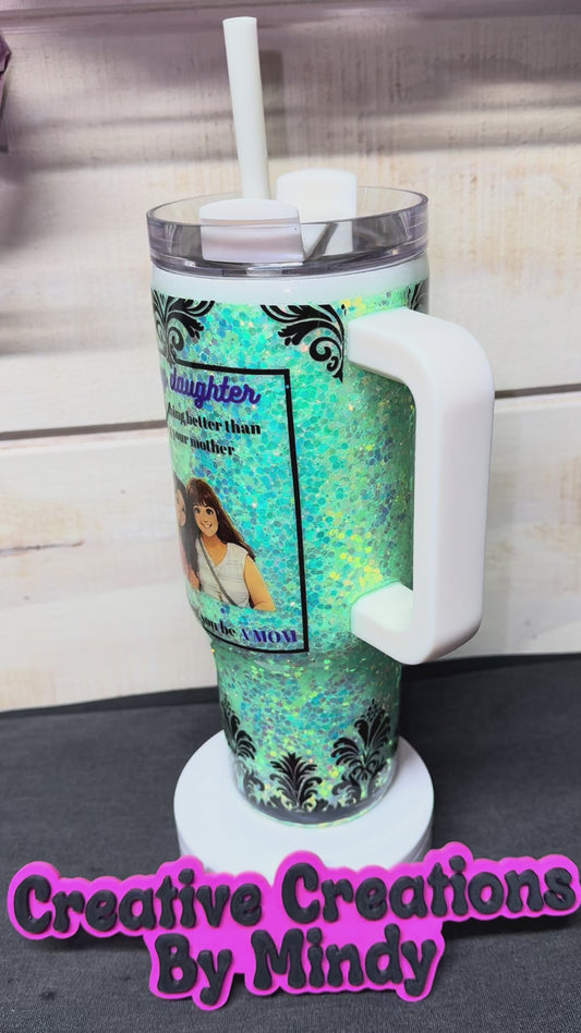 Custom 32oz Duo Hydro or 40oz handled stainless steel Epoxy Tumbler